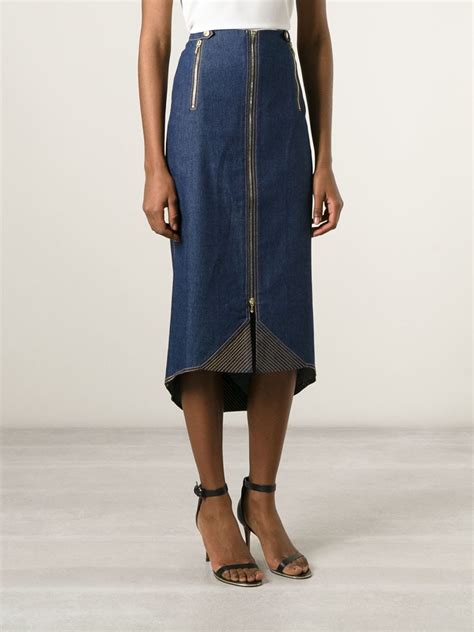 dior a line skirt|christian dior denim skirt.